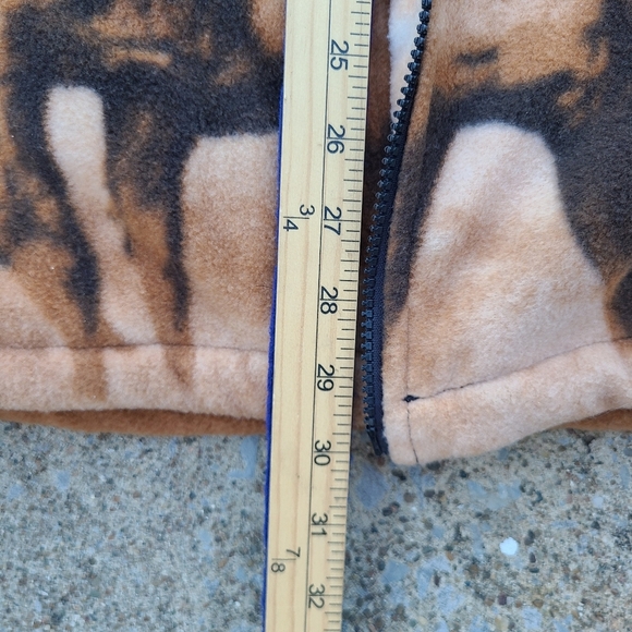 vintage elk print fleece vest - Picture 5 of 5